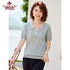 Yu Zhaolin Women's Summer Lapel Knit Two-Piece Set