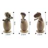 Dinosaur Figurine Set of 3 Half-hatched Dinosaur Eggs with Base