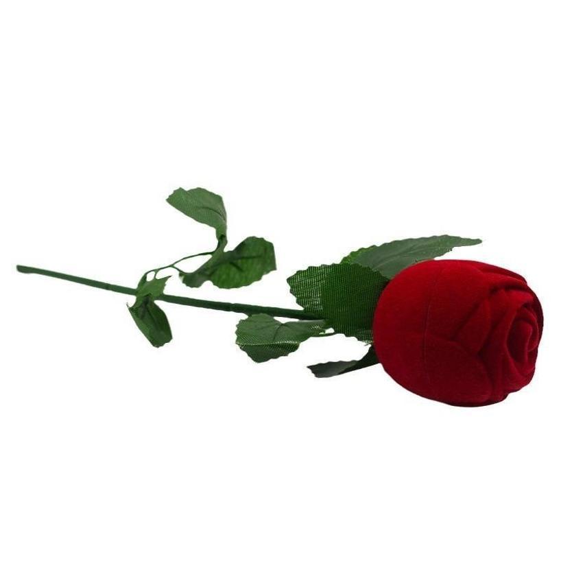 1 Pcs Valentine's Day Portable 3D Red Rose Jewelry Box Earrings Storage Display Holder Gift Boxes For Earring Rings