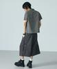 LXT Washed Cotton Wide Cargo Bermuda Pants [Charcoal]