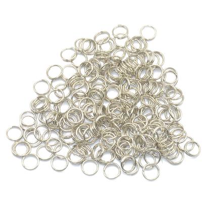 200pcs/Lot Steel Metal Key Split Ring Keyrings Chain Findings 6mm Silver