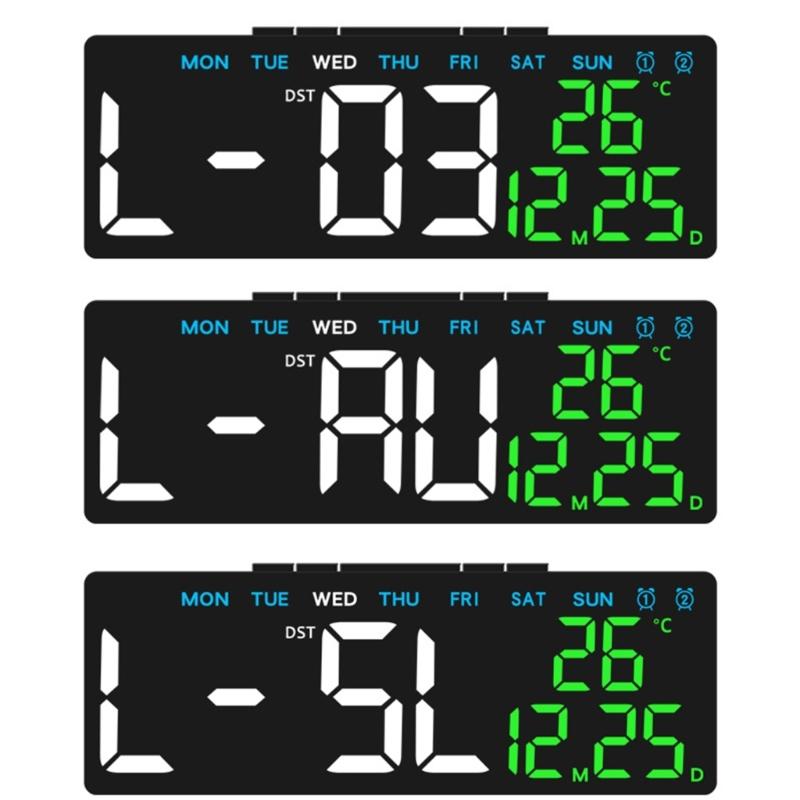 LED Digital Clock with Time, Date, and Temperature Display for Practical Home Access