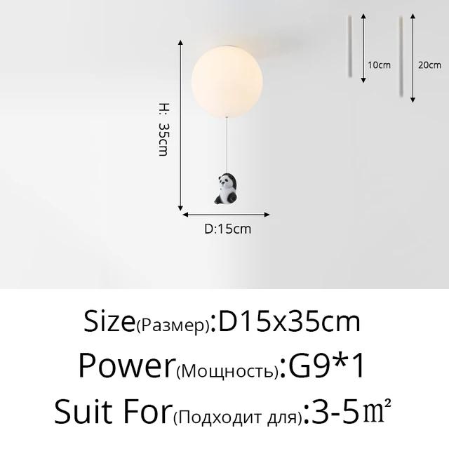 Cartoon Bear Baby Led Chandeliers Balloon Lights Children Bedroom Living Dining Room Pendant Hanging Lightings Designer Lamps