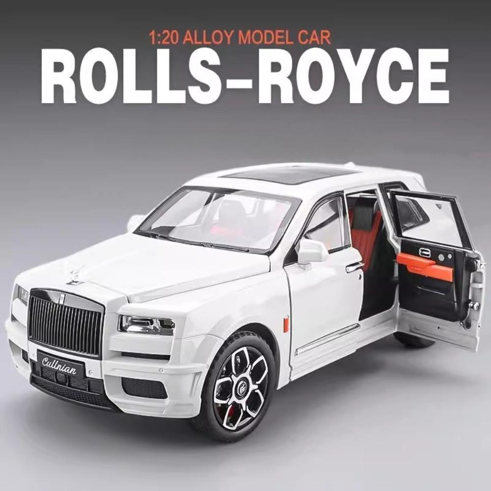 1:20 Rolls-royce Cullinan Luxury Car Model Toy Diecast Metal SUV Doors Opened Shock Absorption Miniature Models Kids Presents