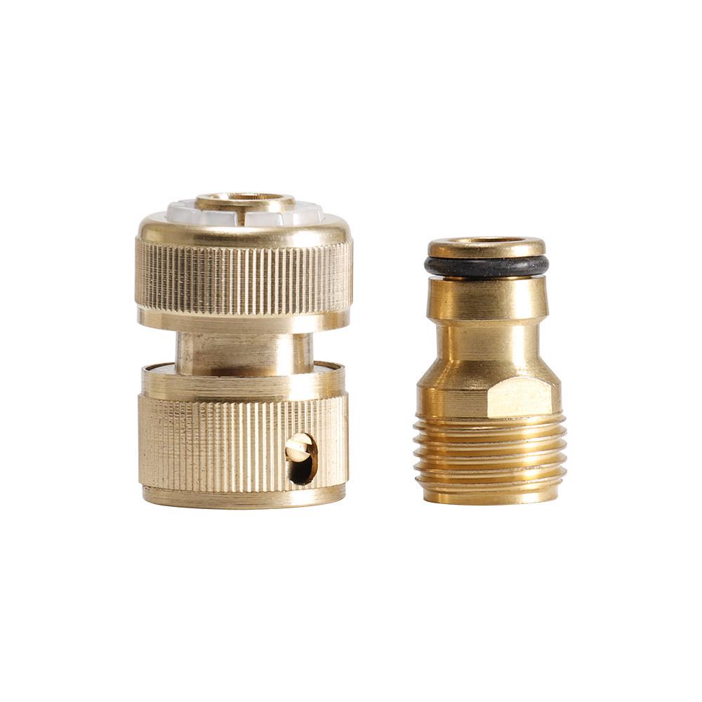 High-Pressure Brass Quick Connect Garden Hose Adapter for Car Wash