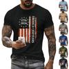 Men's Holiday Print Round Neck Short Sleeve Top Casual Sports Top
