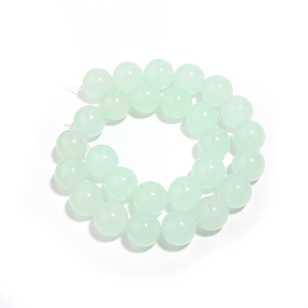1 Strand Natural Stone Light Green Chalcedony Beads Round Loose Beads For Jewelry Making DIY Bracelets Necklace 4/6/8/10/12mm