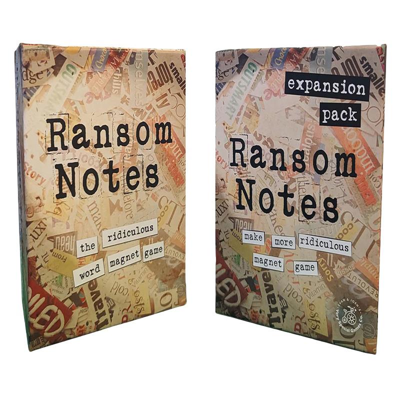 Ransom Notes - Ridiculously Fun Word Magnet Party Game For Adults, 3+ Players, Ransom Notes And The First Expansion Pack Cards