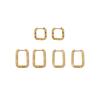Women's Gold Minimalist Geometric Square Stainless Steel Earrings