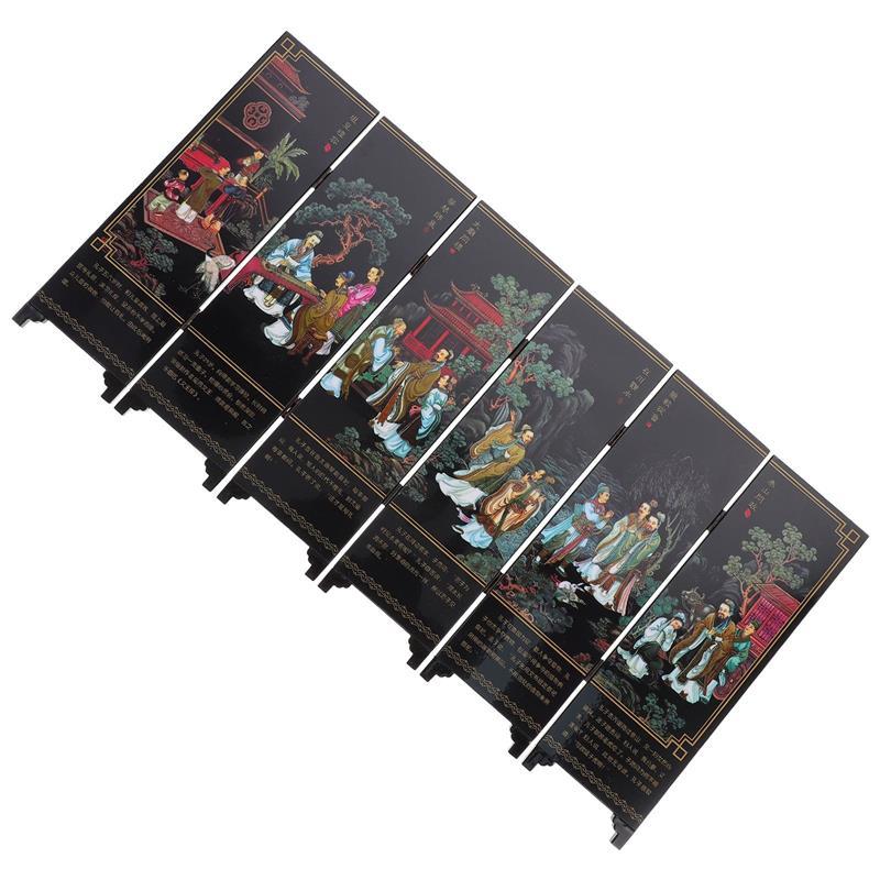 1 шт. смоляная ширма китайская панельная ширма бизнес-подарок декоративная ширма настольный декор традиционный декор ширмы ширмы перегородки для комнаты