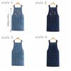 Fashion Retro Apron Artistic Design Korean Workwear Apron Simple Cowboy Apron  Men's and Women's