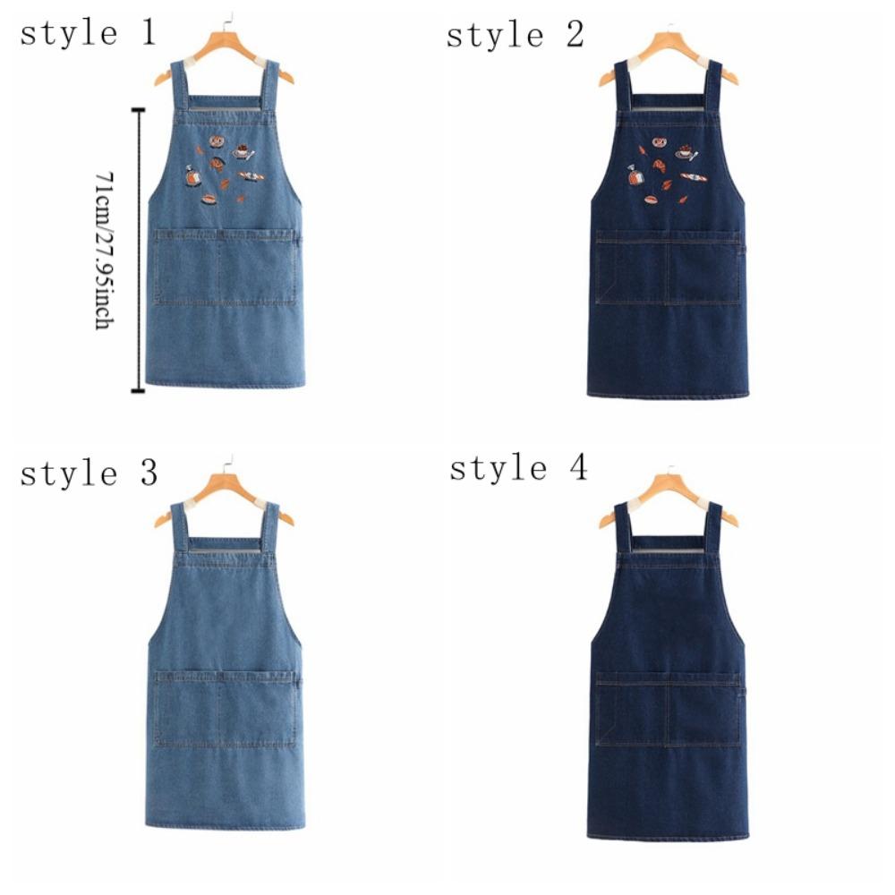 Fashion Retro Apron Artistic Design Korean Workwear Apron Simple Cowboy Apron  Men's and Women's