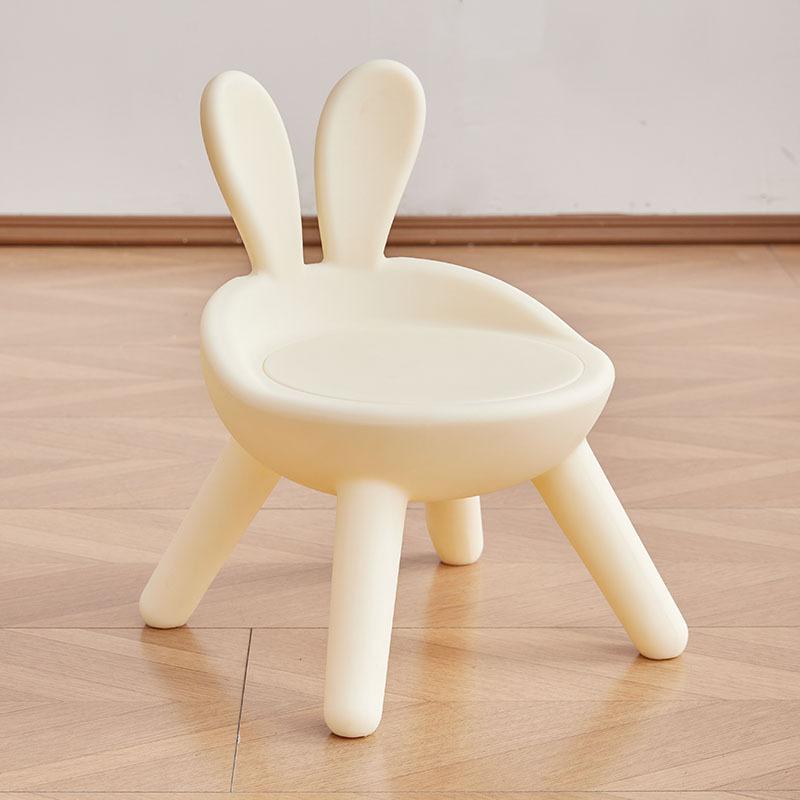1Pc cute rabbit shape back chair, animal chair, plastic back chair, indoor small bench, shoe changing stool