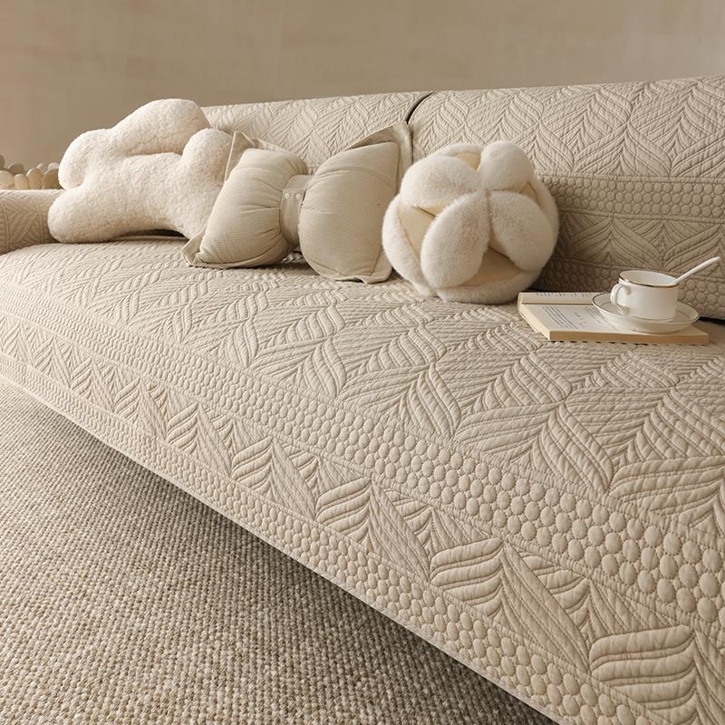 Cotton Sofa Cushion Cotton Fabric Non-slip Simple Universal Washed Cotton Sofa Cover Cover New Cover Cloth Cushion