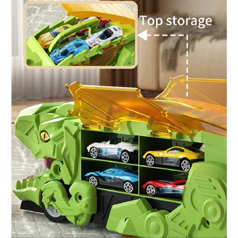 Large Dinosaur Devouring Car Toy Tyrannosaurus Rex Storage Toy Car Boy Sliding Inertia Alloy Ejection Transport Car Birthday Gif for Daily Use