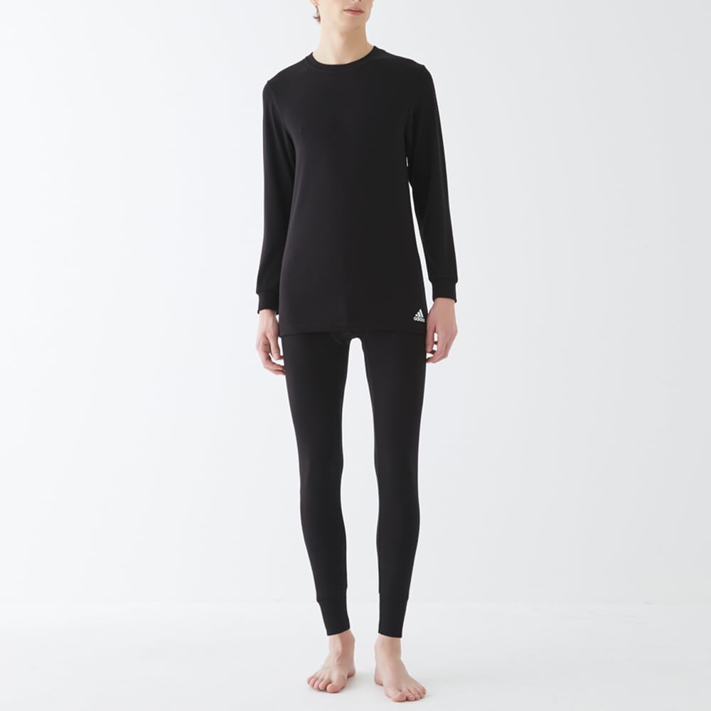 Adidas Inner Tops Crew Neck Long Sleeves Black L Men's