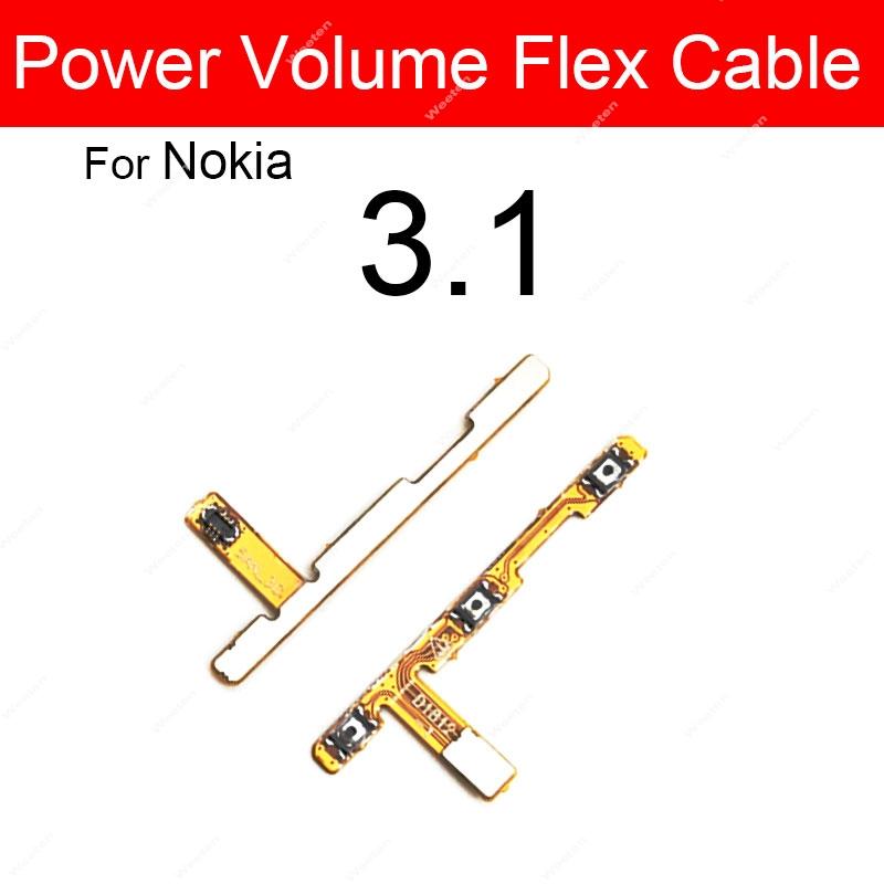 Cavo Flessibile Pulsanti di Accensione Per Nokia 1 2 2.1 3 3.1 3.2 4.2 5 5.1 X2 X3 X5 XL Plus Cavo Flessibile Tasti Volume Parti di Ricambio Tasti Laterali