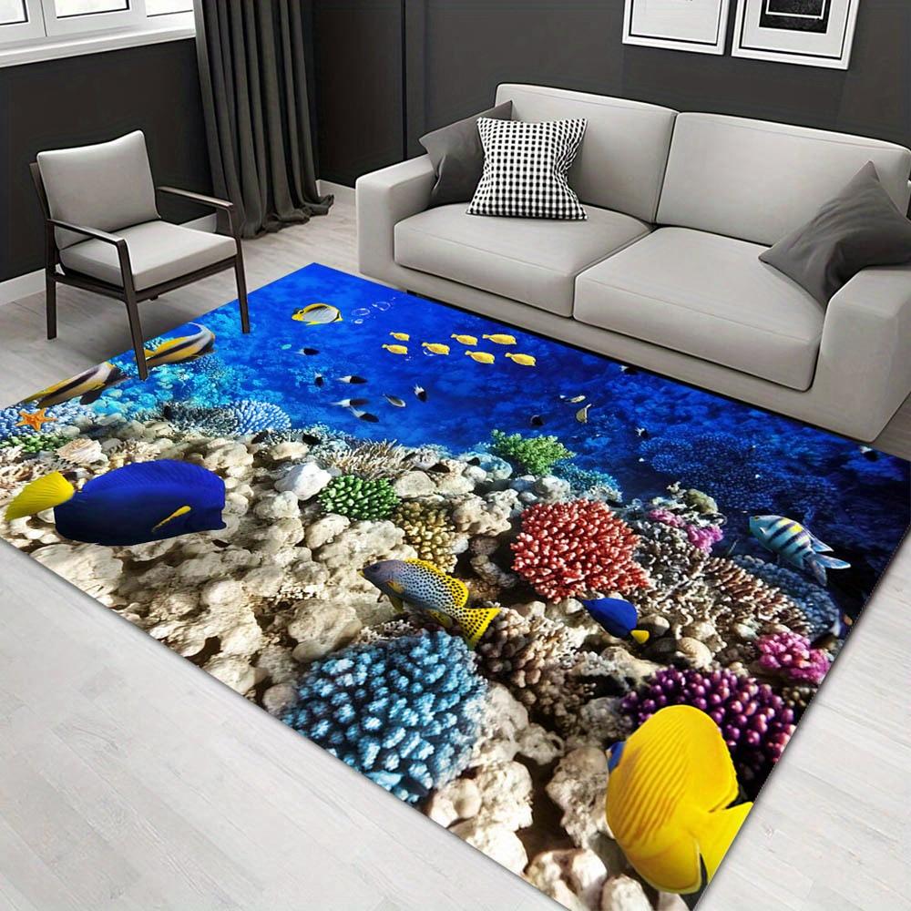 

1pc 1738307751Pattern Carpet, Area Rug For Living Room Bedroom Room Bed Chair Laundry Entryway Corridor Yard Non-slip Outdoor Camping Rug Fl 60cm by 90cm