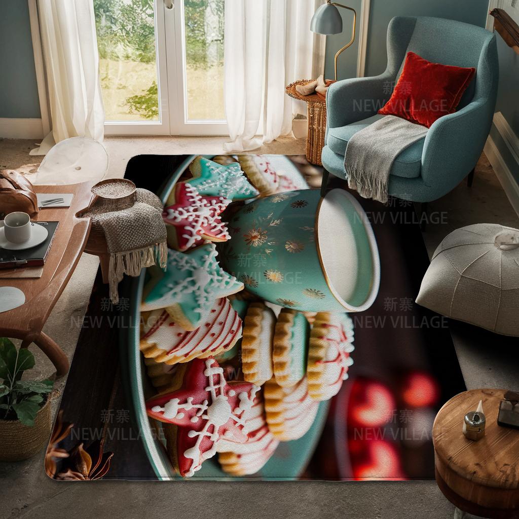 House entrance carpet Home door mat Living Room Bath Foot bathroom non-slip water absorption rugs bath Merry Christmas winter