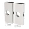 Stainless Steel Door Lock Reinforcement Plate Single Bore Hole Door Lock Plate for 1-3/8In Thick Doors Enduring