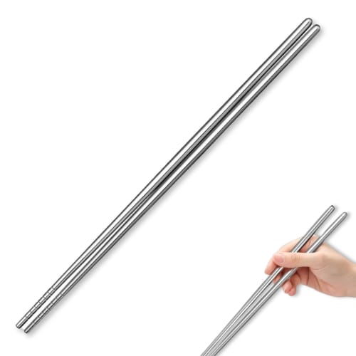 Neutral Zenith Stainless Steel Cooking Chopsticks, Dishwasher Safe, Long, Perfect for Tempura, Deep Frying, Ramen, Soba, and Omelettes, 36cm
