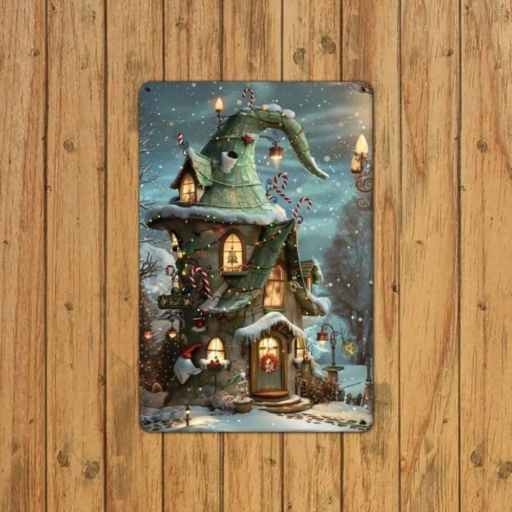 Vintage Christmas Tin Sign Iron Retro Metal Poster Wall Art Home Decor 20x30cm