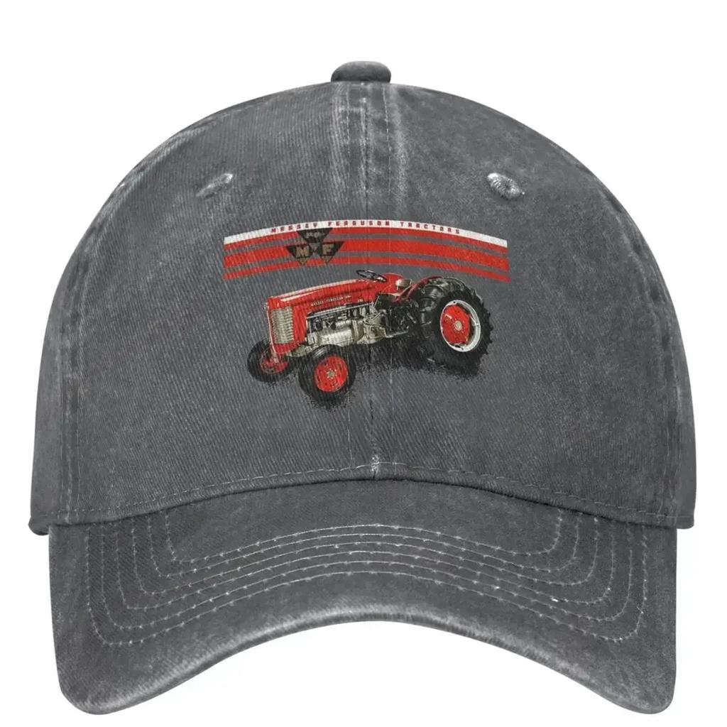 Cappellino da Baseball Lavato con Logo Agricolo Trattore Massey Ferguson Stile Street Hip Hop Cappellini da Papà Estivo Unisex Unisex Snapback da Palestra