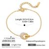 Youthway Delicate Zircon Circle Pendant Necklace Bracelet For Women 18K Gold PVD Plated Stainless Steel Necklace Bracelet Set