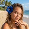 Fiori Artificiali in Stoffa Fermaglio per Capelli Fermaglio per Frangia Fermacapelli Fiore di Ibisco Hawaiano Accessorio per Capelli Stile Vacanza Fermaglio Laterale
