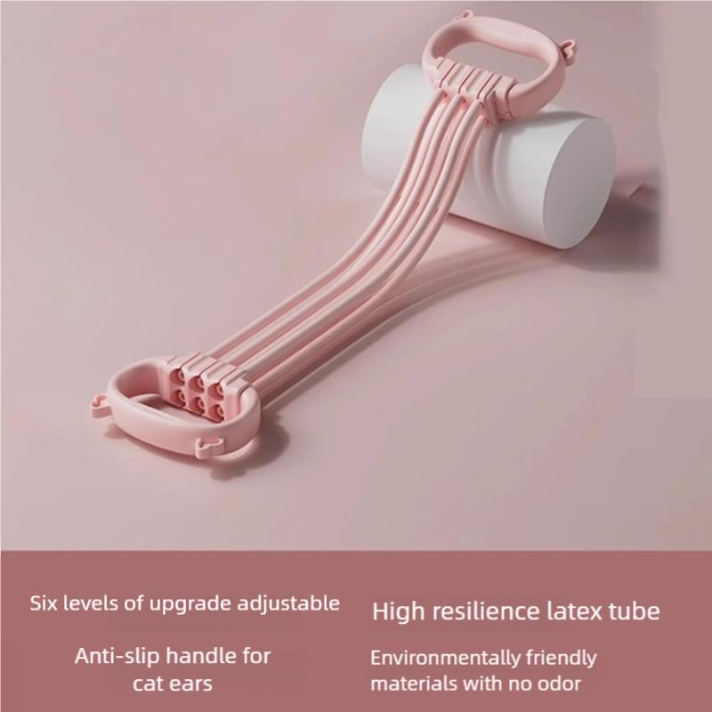 Correia Elástica Yoga 6 Cordas Tensor Ajustável Ferramenta de Yoga Prática de Costas Abertas Ombro Yoga Cinto de Alongamento Faixa Elástica de Alongamento