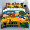 Farm Life Three-Piece Illustration Set Kid'S And Adults' Bedroom Decor, Exquisite Three-Piece Bedding Set Gift