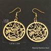 Witchcraft Tetragrammaton Pentagram Stainless Steel Elegant Drop Earrings Silver Color Je Star Women Jewelry Gift E447S02