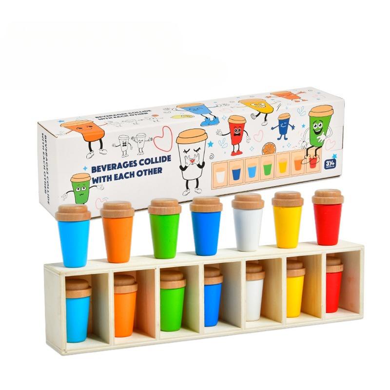 Wooden Fun Guessing Bottle Children'S Memory Logical Thinking Reasoning Parent-Child Interaction Creative Board Game Educational Toys