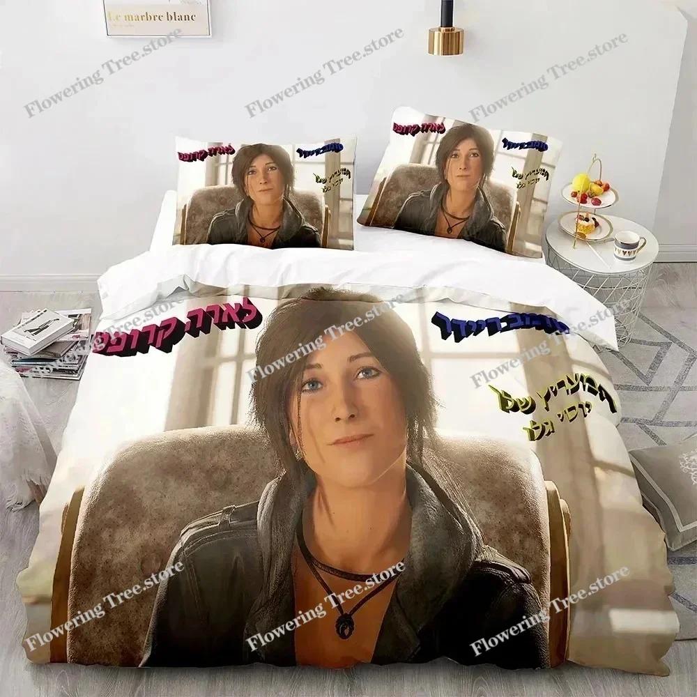 3D Print Game Tomb Raider Bedding Set Boys Girls Twin Queen Size Duvet Cover Pillowcase Bed Kids Adult Home Textile