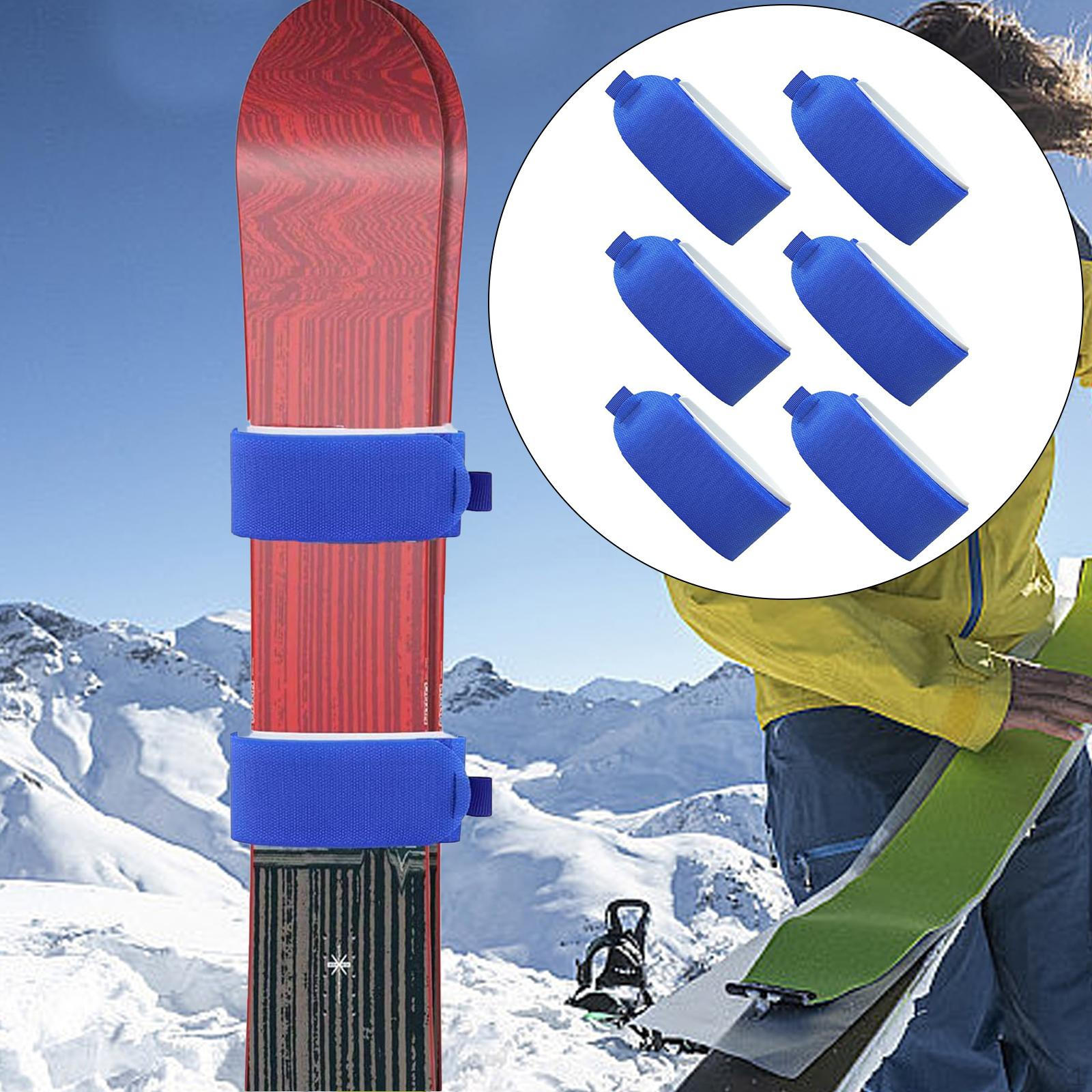 

6 комплектов лыжных ремней для крепления и переноски снаряжения синий