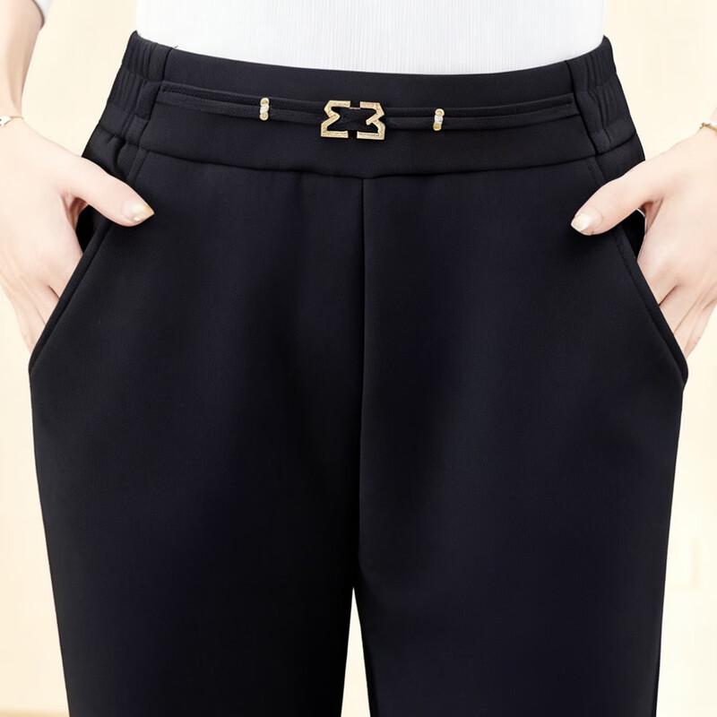 Pasite Women's Fleece Lined Flared Winter Casual Pants