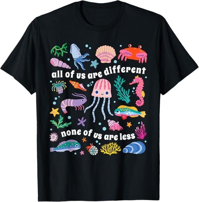 All of Us are Different None of Us are Less Autism Awareness T-Shirt S разноцветный