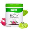 OZiva Biotina a Base Vegetale per la Crescita dei Capelli | Polvere di Biotina per Aumentare la Densità dei Capelli, Capelli più Lucidi, Pelle e Unghie più Sani (Con Silice, Sesbania Aga