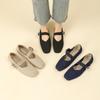 Mary Jane Shoes for Women Square Toe Walking Shoes Casual Non-Slip Ballet Flats with Ankle Strap Women's Comfortable Mary Jane Flat Shoes Dressy Shoes