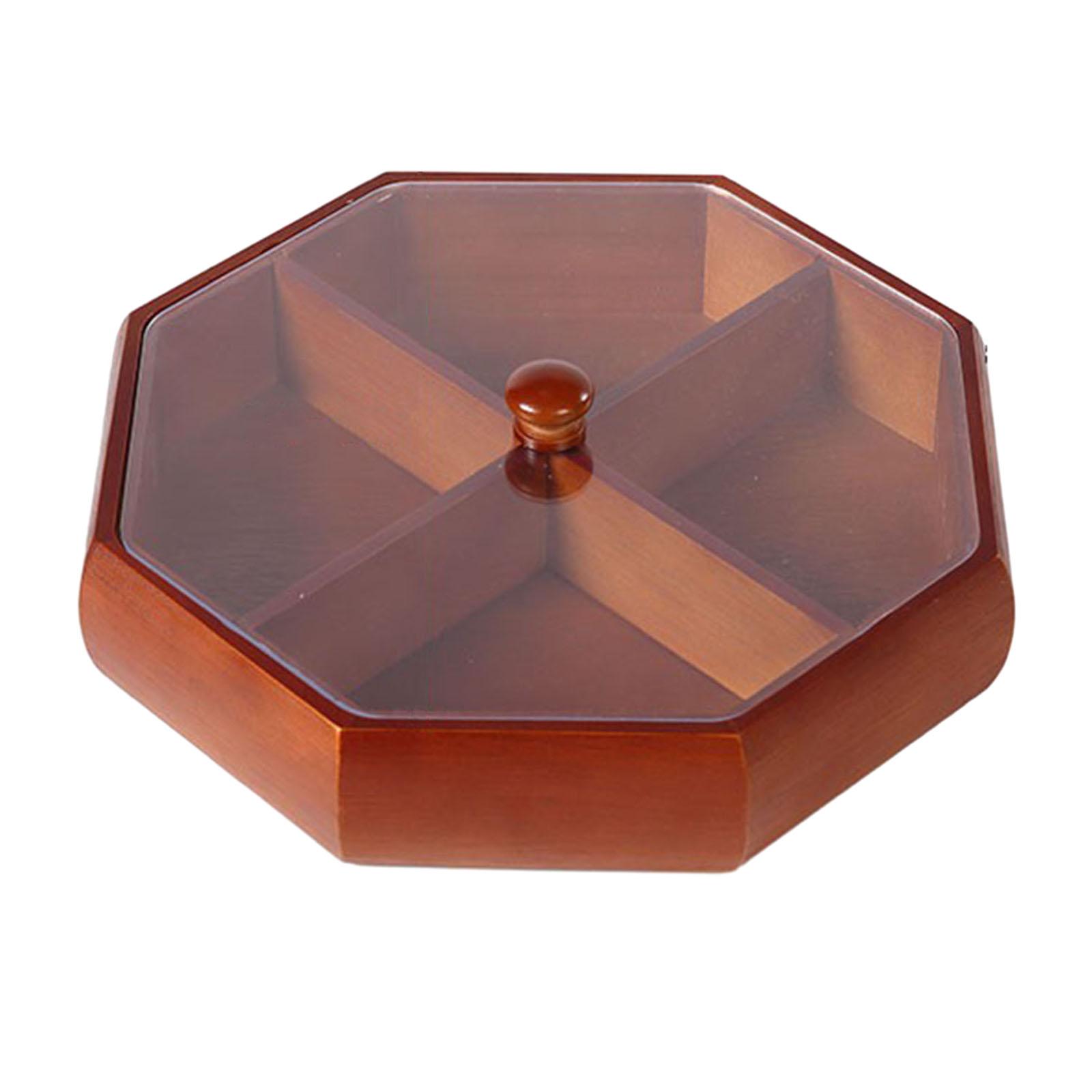 

Разделенный поднос с крышкой, деревянная тарелка для закусок на свадьбу