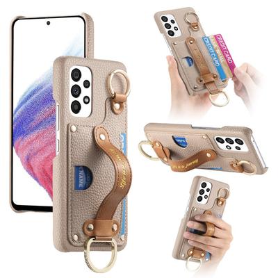Wrist Strap Phone Case for Samsung Galaxy S23 S21 FE S24 Ultra S22 Plus A05 A05S A15 A25 A35 A55 Wallet with Card Holder Cover