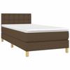Cadre de lit avec matelas - Maison Exclusive - 90x190 cm - Tête de lit réglable - Marron foncé