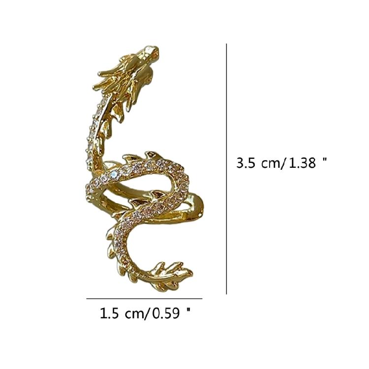 Dragon Themed Ear Clip Unique Ear Jewelry Eye Catching Ear Clips for Men Women