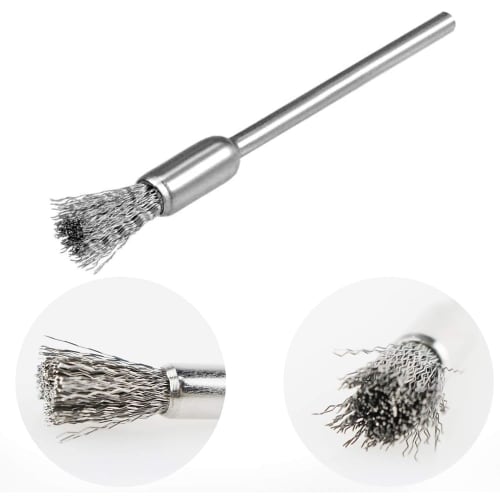 KIMLONTON Stainless Steel Wire Brush Pen Set, 30-Piece Set for Polishing, Rust Removal, Paint Stripping, Grinding, Polishing Wheels, Rotary Tools, Min