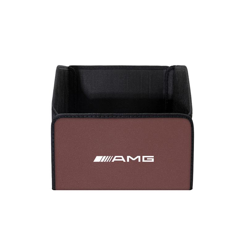 Car Leather Storage Box Auto Trunk Organizer Bag Accessories For Mercedes Benz AMG GLC W203 W206 W220 W205 W211 W212 W201 W210