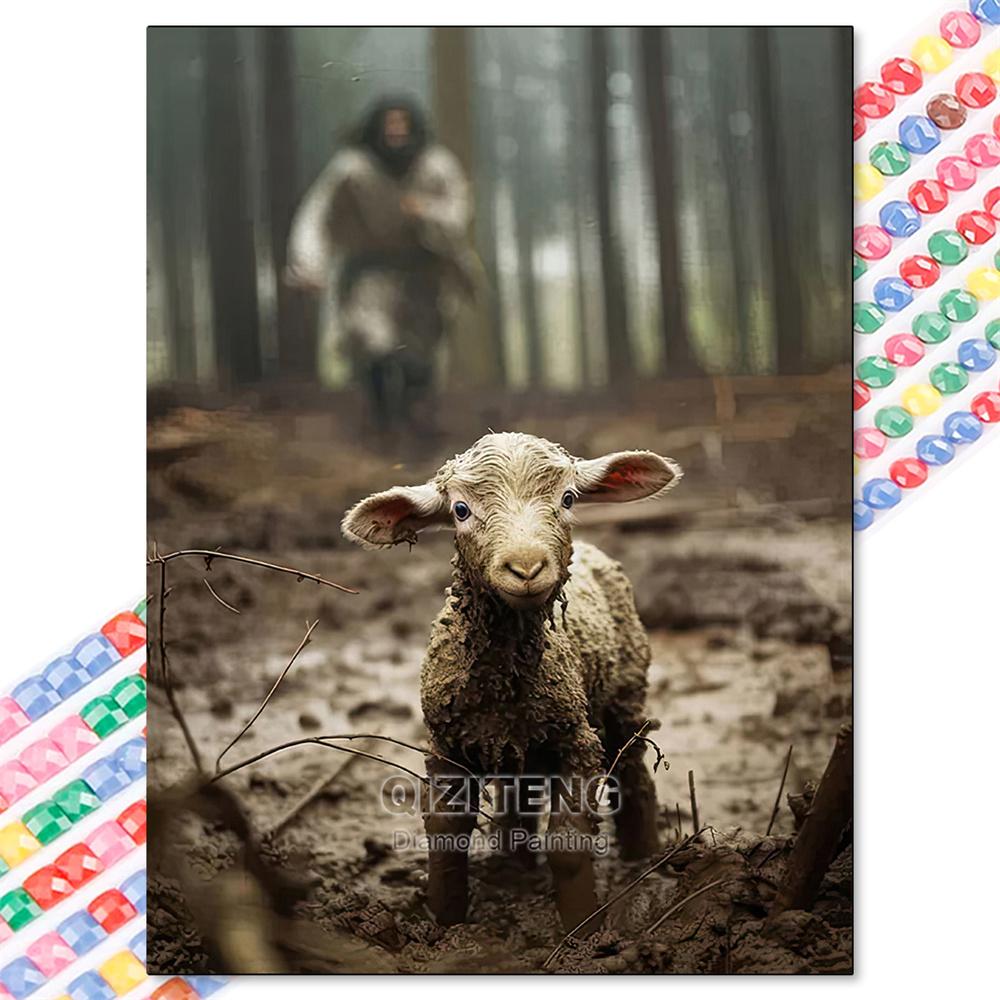 5D Diamond Painting Kit Jesus Cross Religious Sticker Diamond Embroidery Handmade DIY Mosaic Home Decoration Adult Gifts