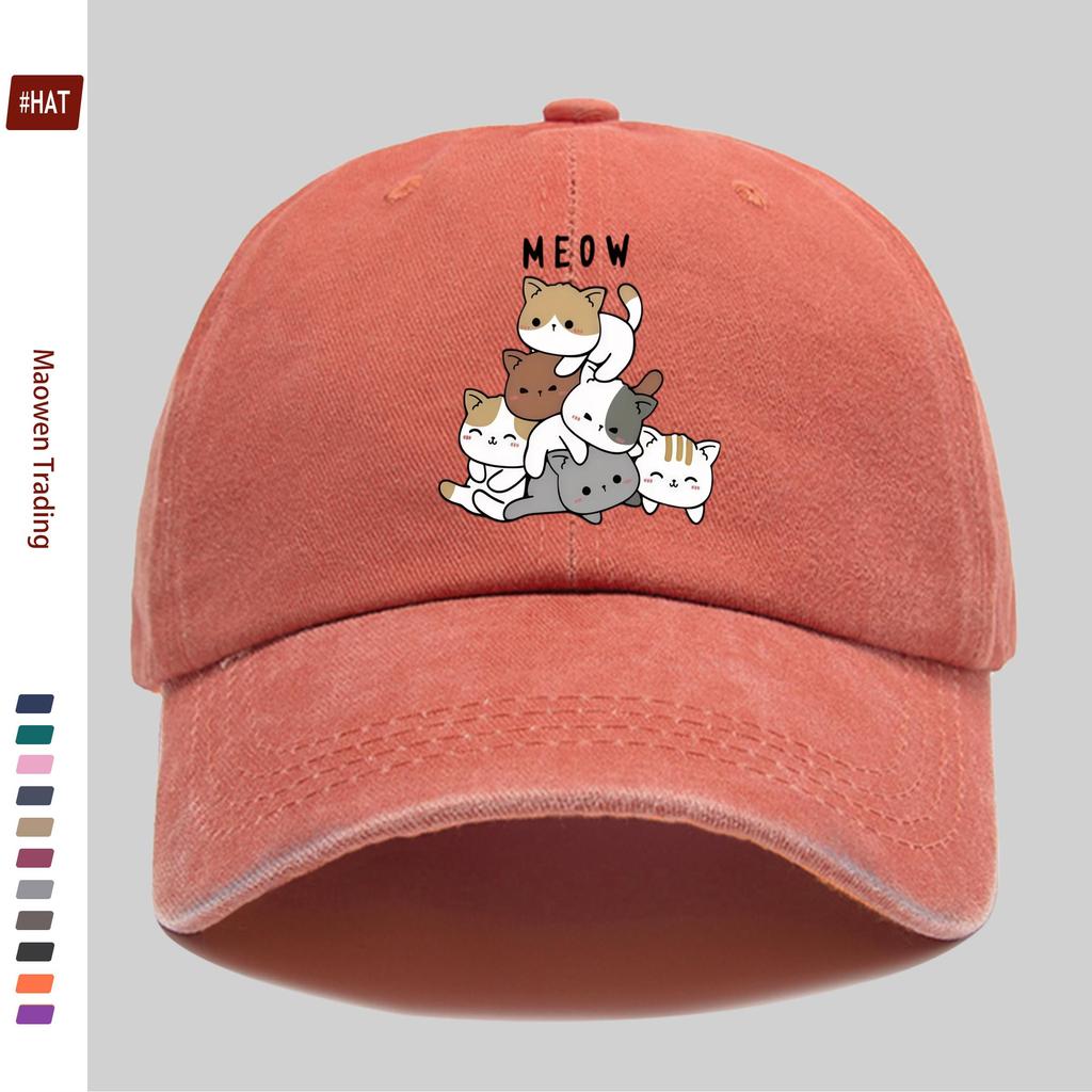 Pc Cute Cat Pattern Printed Baseball Cap with a Casual and Lazy Cute Cat Print Design Sun Hat Comfortable and Lightweight Papa