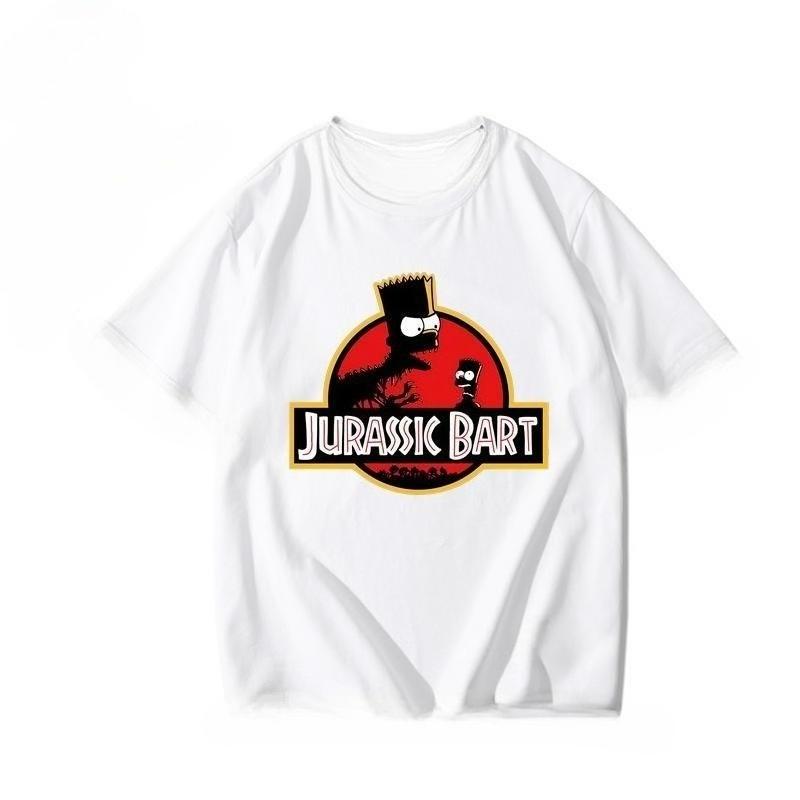 

Jurassic Park Dinosaur Movie Peripheral Joint Clothes Men s and Women s Same Casual Short Sleeves Trendy Brand Short Sleeves 3XL