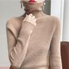 Navava Women Soft Rib Turtleneck Long Sleeve Knit Tee Nk3197