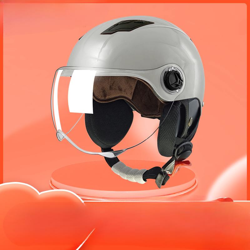 

3C сертифицированный электромобильный шлем, всесезонный мужской и женский аккумуляторный мотоциклетный шлем, защитный шлем, летний зимний полушлем